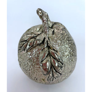 Vintage Silver-Plated Orange Mold Cast from Real Fruits