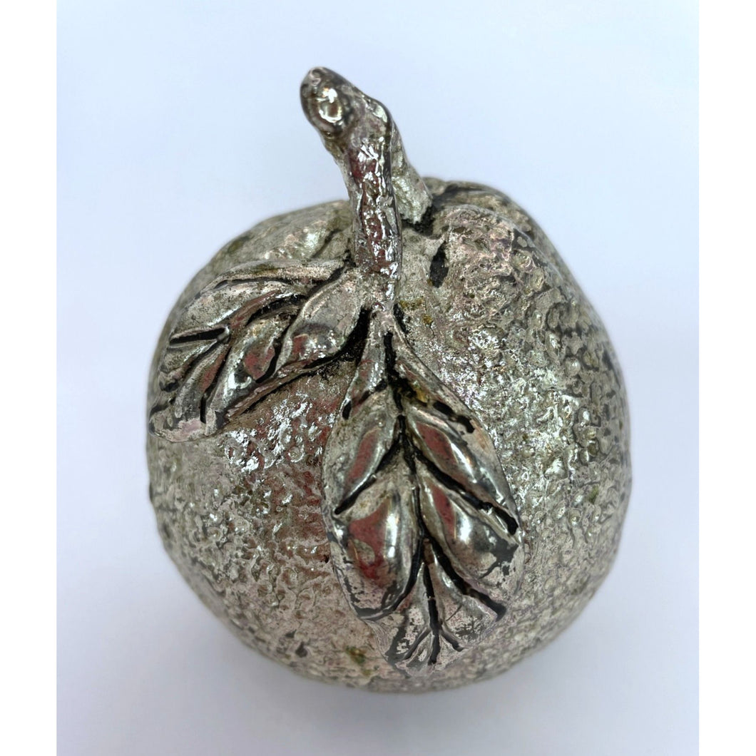 Vintage Silver-Plated Orange Mold Cast from Real Fruits
