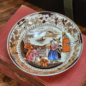 1840's Antique Petrus Regout Maastricht Mongol Huntsman Transferware Bowl