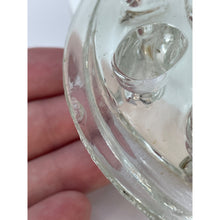 Load image into Gallery viewer, Vintage Floral Frog, Large Clear Glass 16 Hole Pin Frog, Flower Arrangement Holder