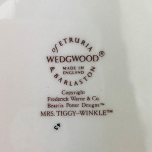 Beatrix Potter Mrs. Tiggy-Winkle Decorative Plate, Wedgwood China, Made in England