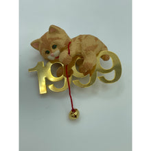 Load image into Gallery viewer, Vintage Hallmark Keepsake Ornament Cat Fabulous Decade 1999 Christmas Decoration