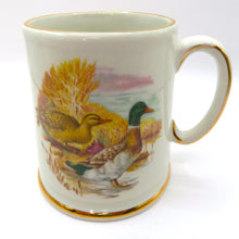 Load image into Gallery viewer, Old Foley James Kent Mug England Ducks Partridge Game Birds Gold Trim Staffordshire