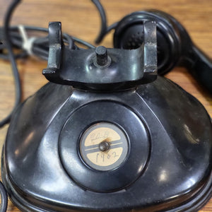 Antique 1920/30's Non-dial Desk Phone with Oval Base