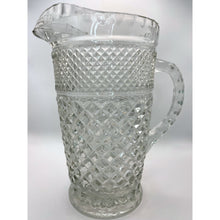 Load image into Gallery viewer, Vintage Anchor Hocking Wexford Large Glass Cut Glass Pitcher