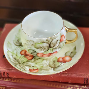 Vintage J&C Bavaria Espresso Cup and Saucer, Porcelain Demitasse Teacup