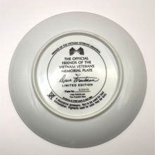 Load image into Gallery viewer, Official Friends of the Vietnam Veterans Memorial Porcelain Plate from The Franklin Mint
