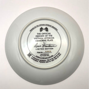 Official Friends of the Vietnam Veterans Memorial Porcelain Plate from The Franklin Mint