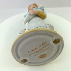 Avon Porcelain Figurine A Mother's Love Lady Holding Baby 1981 Vtg Statuette