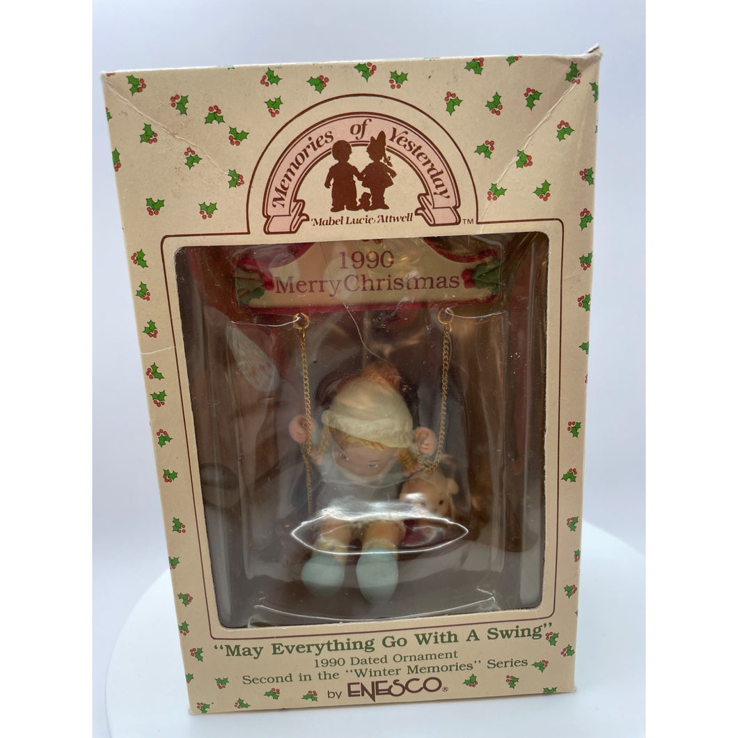 Vintage Enesco Winter Memories Ornament Memories of Yesterday
