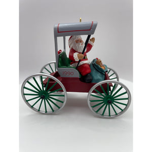 Hallmark Keepsake Ornament - Festive Surrey Here Comes Santa 1990 12th in Series