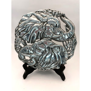 Vintage 1995 Arthur Court Elephant Trivet Cast Aluminum