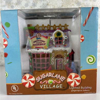 LeMax Sugarlane Village Gingerspice Bakery Lighted Building