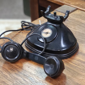 Antique 1920/30's Non-dial Desk Phone with Oval Base