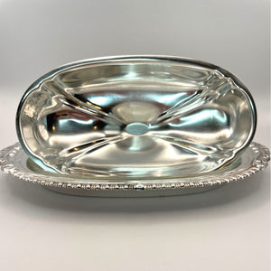 Vintage Sheridan Silver Plate Butter Dish Lidded Relish Tray