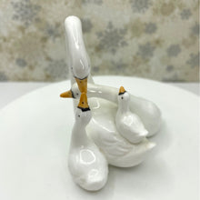 Load image into Gallery viewer, Genuine Bone China Swan Figurine - Mother Swan with Babies