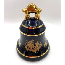 Load image into Gallery viewer, Limoges Castel France Porcelain Bell, Cobalt Blue and 22K Gold, Made in France