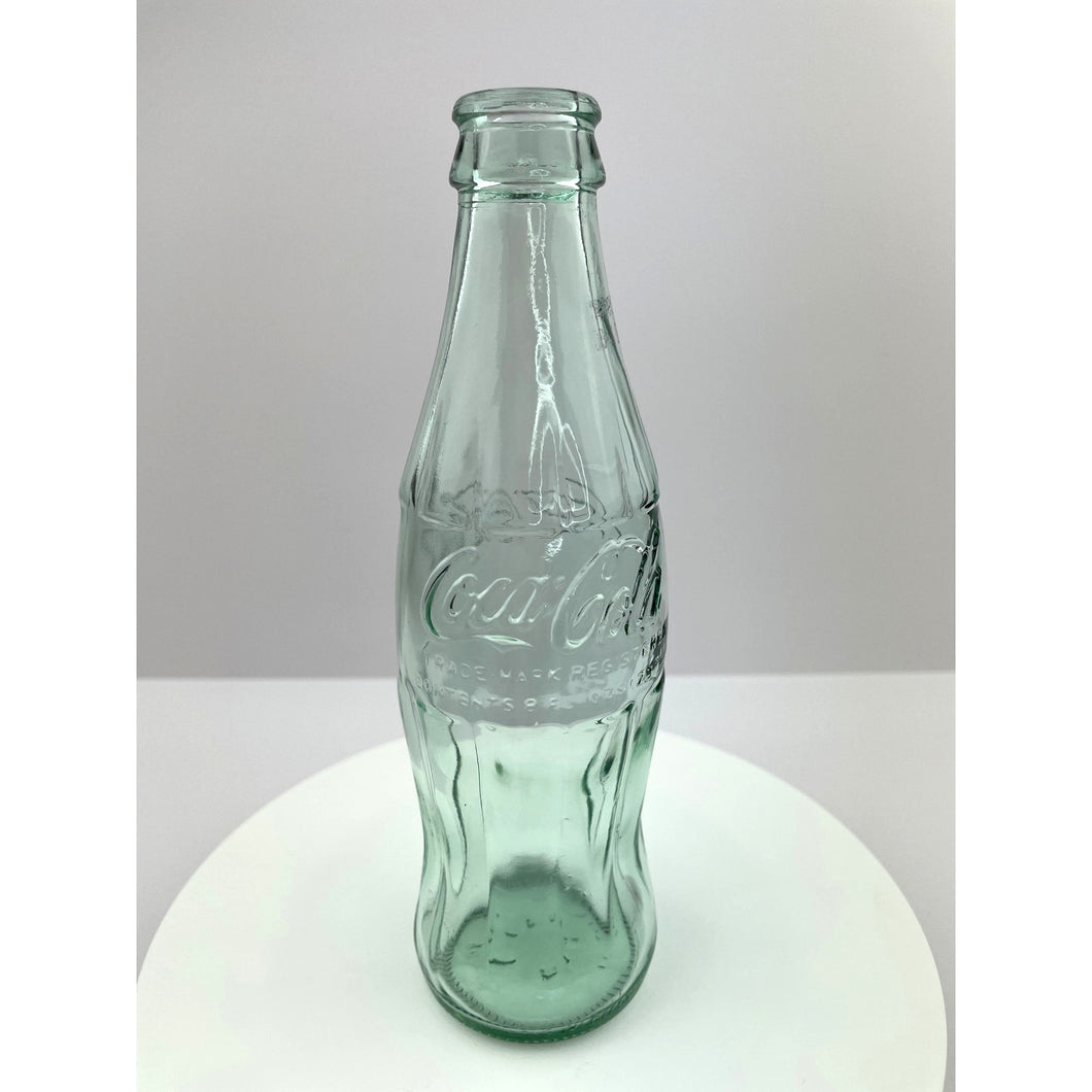 Vintage Coca Cola Bottle, 1994 Coke Holiday Greetings Green Glass Hobble Skirt