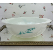 Load image into Gallery viewer, Pyrex Turquoise &quot;Blue Wheat&quot; 1 1/2 Quart Round Handled Casserole Dish #023