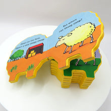 Load image into Gallery viewer, Chunky Farm Book Sheep Shape 2000 Barrons Board Book Toddlers Animals Googly Eye