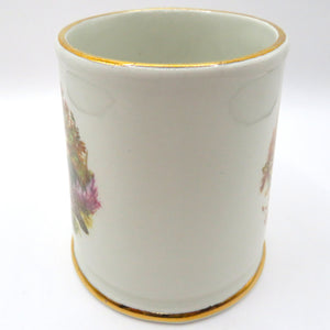 Old Foley James Kent Mug England Ducks Partridge Game Birds Gold Trim Staffordshire