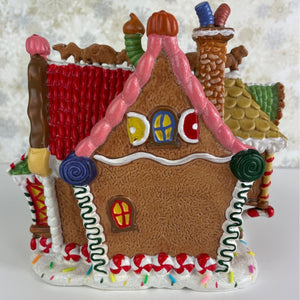 Lemax Sugar N Spice Gingerbread Cottage Porcelain Lighted House