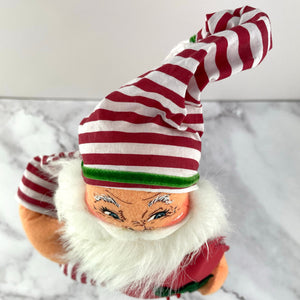 Annalee 12" Santa in Pajamas Doll Christmas Claus with Hot Water Bottle Figurine