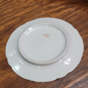 Antique Saucer "The Maiden All Forlorn." Hand Painted Transfer