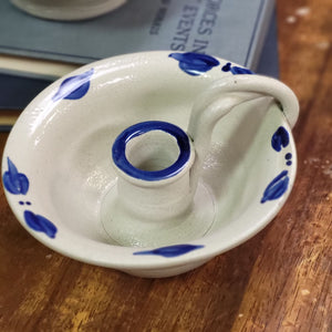 Salt Glazed W.P.F. Williamsburg Pottery Candle Holders