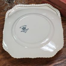 Load image into Gallery viewer, Johnson Bros. Old English &quot;Prince of Wales&quot; Teal Ivory Square Plate - Sold Separately