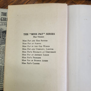 Antique Book - Miss Pat's Problem, by Pemberton Ginther 1917