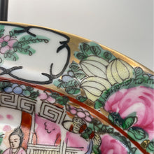 Load image into Gallery viewer, Vintage Chinese Famille Rose Porcelain Plate, Made in China Gold Gilded Decorative Platter