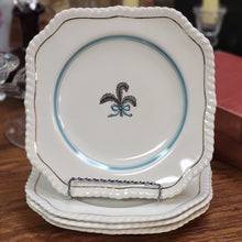 Load image into Gallery viewer, Johnson Bros. Old English &quot;Prince of Wales&quot; Teal Ivory Square Plate - Sold Separately