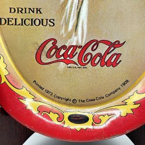 Coca Cola Company Tip Coin Tin Tray 1909 Advertisement Reproduction Printed 1973