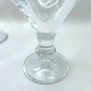 Vintage Rastal Fan Flair Glass Ice Cream Dessert Cups, Set of 2 Fruit Serving Bowls