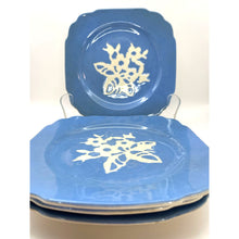 Load image into Gallery viewer, Blue Harker Cameoware - Dainty Flower Blue Virginia Bread and Butter Dessert Plate - Set of 4