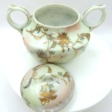 Load image into Gallery viewer, Vintage Nippon Style Moriage Creamer &amp; Sugar Bowl Set Hand Painted Gold Floral