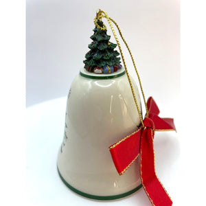 Spode Christmas Tree Santa Ceramic Bell Ornament