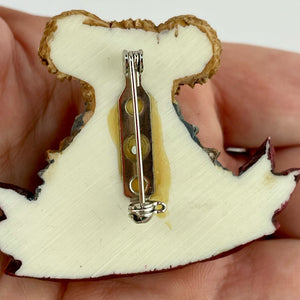 Boyds Bears Bearwear Pin, Chandler Light a Candle Brooch, Boyds Wearable Bears