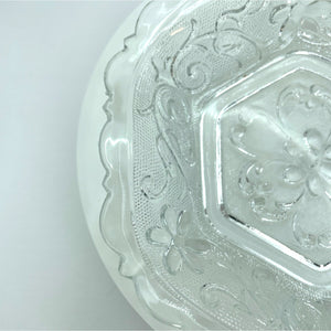 Vintage Indiana Glass Tiara Sandwich Glass Daisy Design Candy Dessert Dish