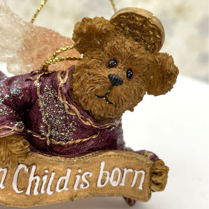 Boyds Bears & Friends Gabriella - The Angel Bear Ornament, For unto us a Child is Born