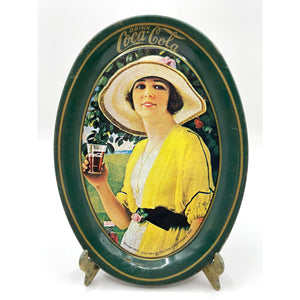 Coca Cola Company Tip Coin Tin Tray 1920 Advertisement Reproduction Printed 1973