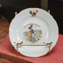 Load image into Gallery viewer, Antique Saucer &quot;The Maiden All Forlorn.&quot; Hand Painted Transfer