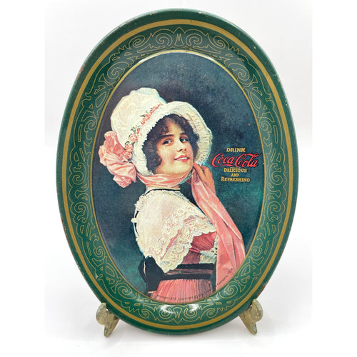 Coca Cola Company Tip Coin Tin Tray 1914 Advertisement Reproduction Printed 1973