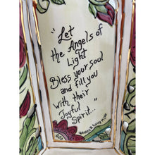 Load image into Gallery viewer, Blue Sky Clayworks Angels of Light T-Lite/Tealight Ceramic Candleholder, Angel Blessing Candle Stand by Heather Goldminc