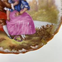 Load image into Gallery viewer, Vintage Limoges France Porcelaine DArt Fragenard Victorian Trinket Dish/Butter Dish