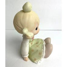 Load image into Gallery viewer, Precious Moments Figurine Bless Your Soul Girl Sitting with Hole in Shoe #531162