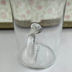 Vintage Blown Glass Mugs with Loop Handles and Gold Rim - Set of 6 Irish Coffee Mugs