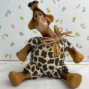 Stretch Sitting Giraffe Bean Bag by Russ Berrrie, The Country Folks