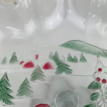 Load image into Gallery viewer, Mikasa Christmas tray, Holiday Landscape Footed Bon Bon with Wavy Edge